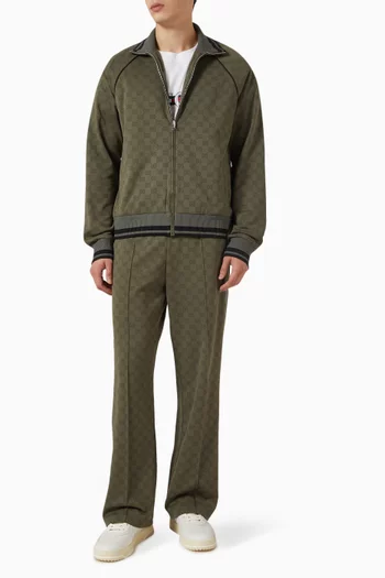 Jacquard Zip Jacket in GG Jersey