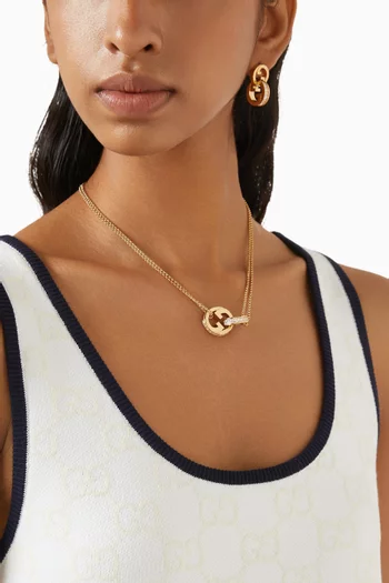 Blondie Double Chain Necklace in Gold-tone Metal