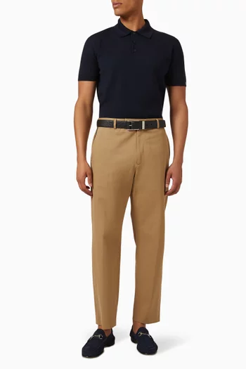 Polo Shirt in Silk-cotton Knit