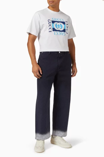 Printed T-shirt in Cotton Jersey