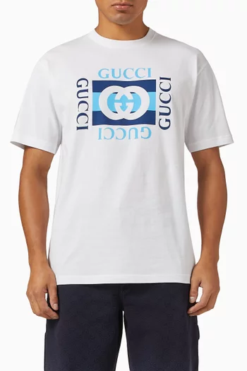 Printed T-shirt in Cotton Jersey
