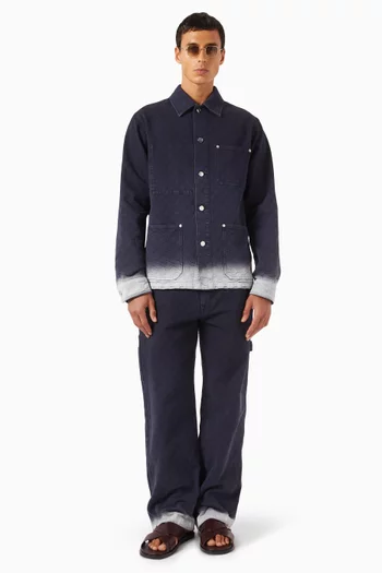 Bleached GG Jacquard Shirt in Cotton-denim