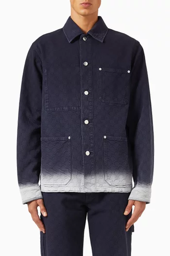 Bleached GG Jacquard Shirt in Cotton-denim