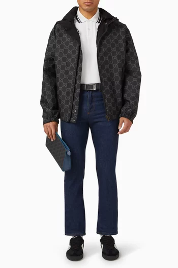 Embroidered Polo Shirt in Cotton Pique