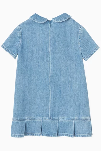 Web-trim Dress in Denim