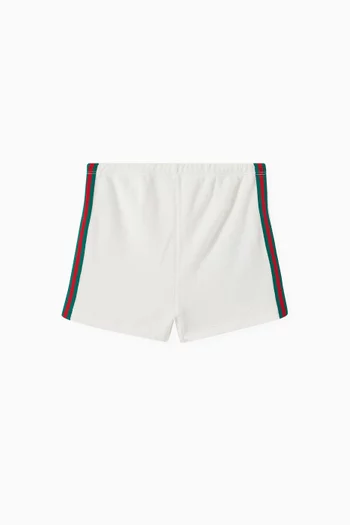 Web-trim Shorts in Cotton Jersey