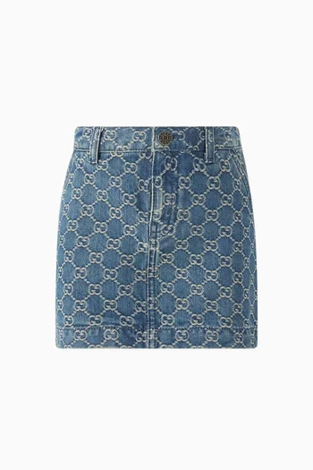 GG Skirt in Cotton-denim