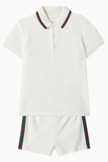 Web Polo Shirt in Cotton Blend