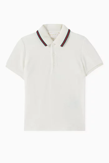 Web Polo Shirt in Cotton Blend