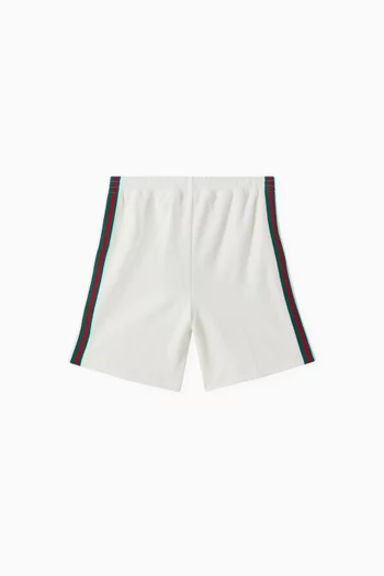 Web-trim Shorts in Cotton Jersey