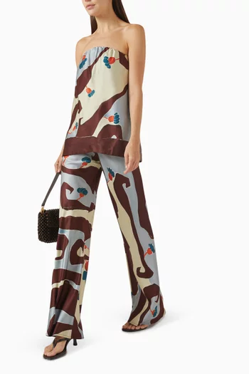 Karys Floral-print Pants in LENZING™ Viscose Blend