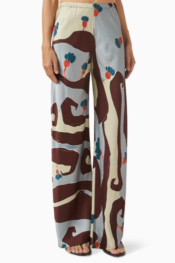 Karys Floral-print Pants in LENZING™ Viscose Blend