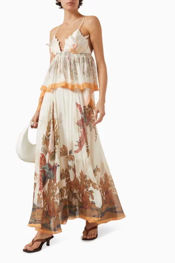 تنورة هيبستر طويلة وواسعة جورجيت