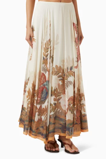 تنورة هيبستر طويلة وواسعة جورجيت