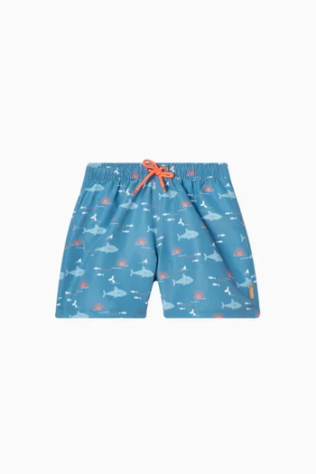 Printed Swim Shorts in Recycled Nylon