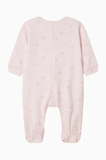 Logo Sleepsuit in Cotton