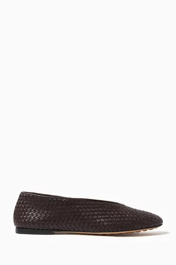 Rosa Ballet Flats in Woven Leather