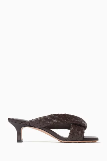 Riva 50 Mule Sandals in Woven Leather