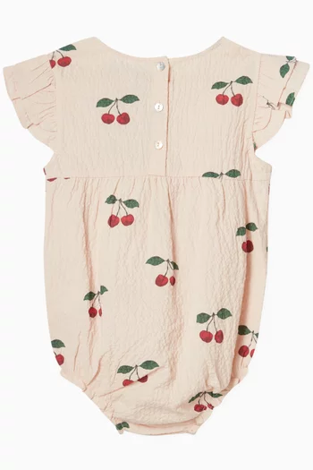 Elin Cherry-print Bodysuit in Organic Cotton