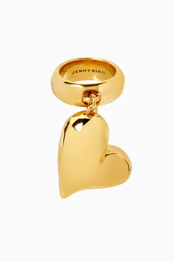 Art Heart Ring in 14kt Gold-plated Brass