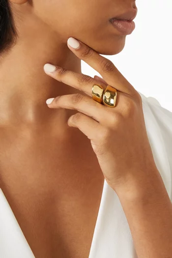 Solene Ring in 14kt Gold-plated Metal