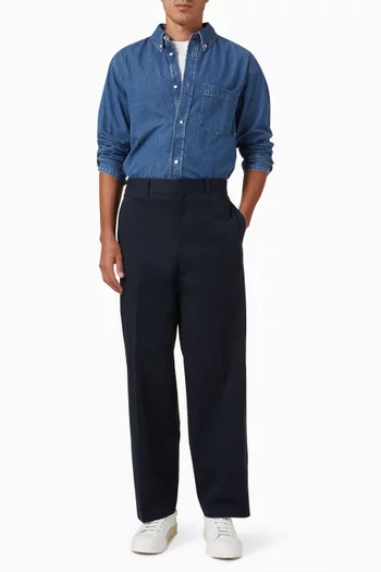Relaxed Straight-leg Chino Pants in Cotton