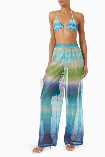 Sheer Straight-leg Pants