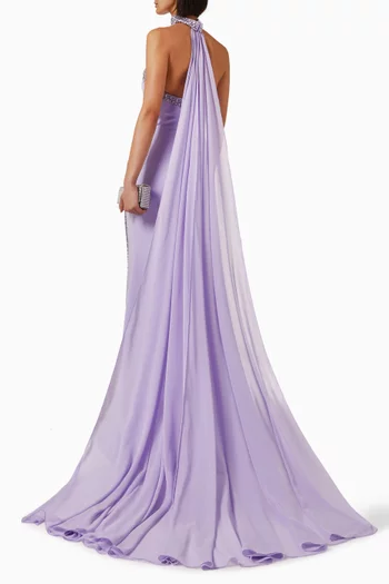 Bead-embellished Choker Dress