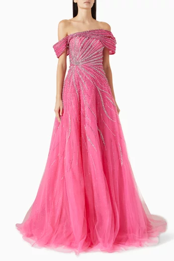 Crystal-embellished Gown