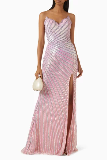 Sequin-embellished Gown