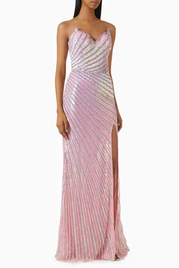 Sequin-embellished Gown