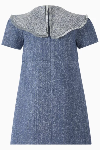 Short-sleeved Dress in Denim