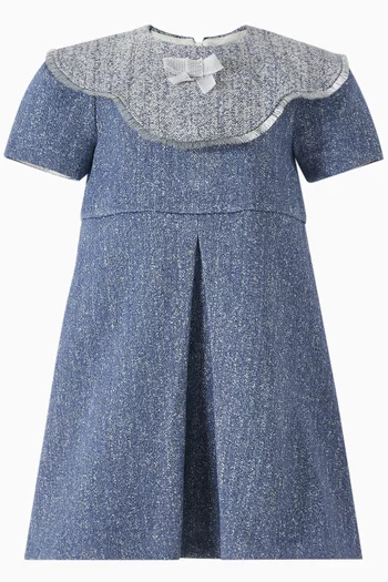 Short-sleeved Dress in Denim