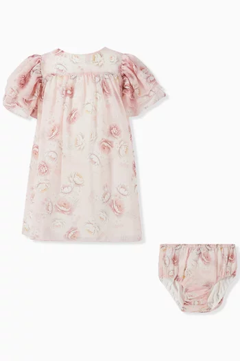 Floral-print Dress in Chiffon