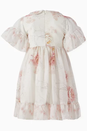 Floral-print Dress in Chiffon
