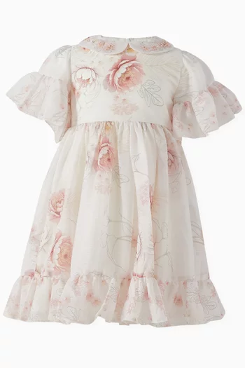 Floral-print Dress in Chiffon