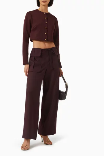 Joppa Buttoned Cardigan in Crepe