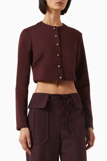 Joppa Buttoned Cardigan in Crepe
