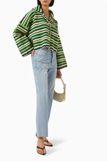 Daria Striped Jacket in Knit