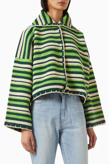 Daria Striped Jacket in Knit