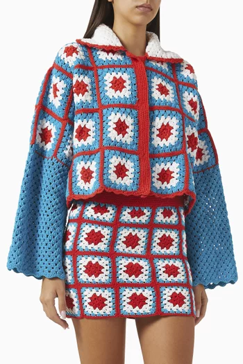 Anya Cropped Jacket in Crochet