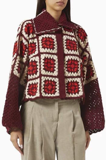 Anya Cropped Jacket in Crochet