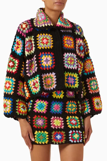 Isabella Cropped Jacket in Crochet