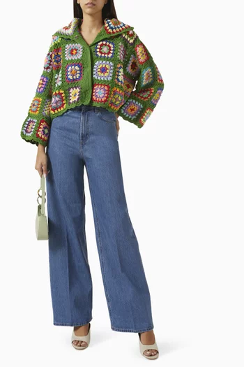 Isabella Cropped Jacket in Crochet