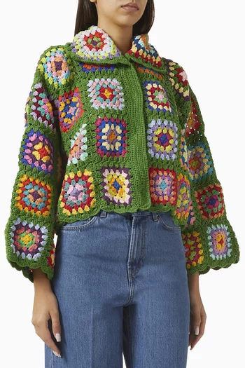 Isabella Cropped Jacket in Crochet