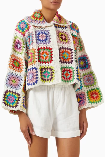 Isabella Cropped Jacket in Crochet
