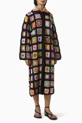 Isabella Long Jacket in Crochet