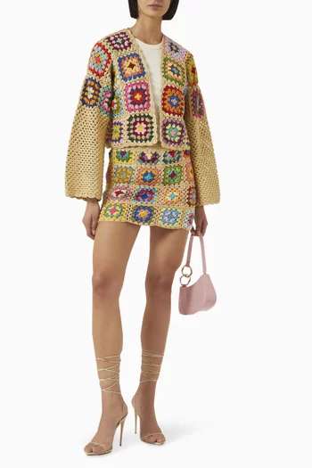 Saray Cropped Jacket in Crochet