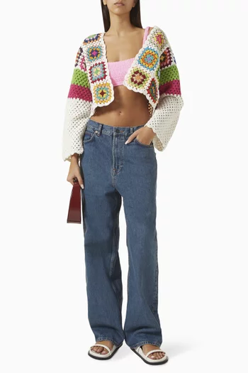 Saray Cropped Jacket in Crochet