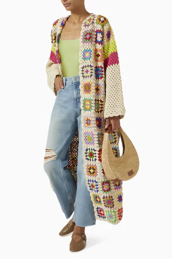Saray Long Jacket in Crochet